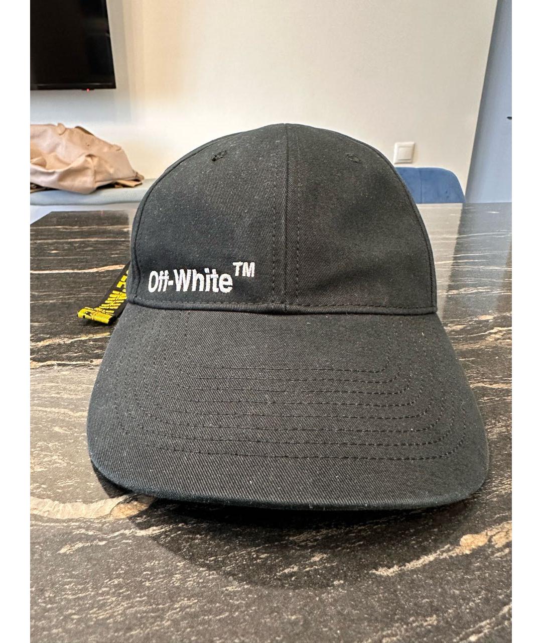 OFF-WHITE Черная хлопковая кепка/бейсболка, фото 8