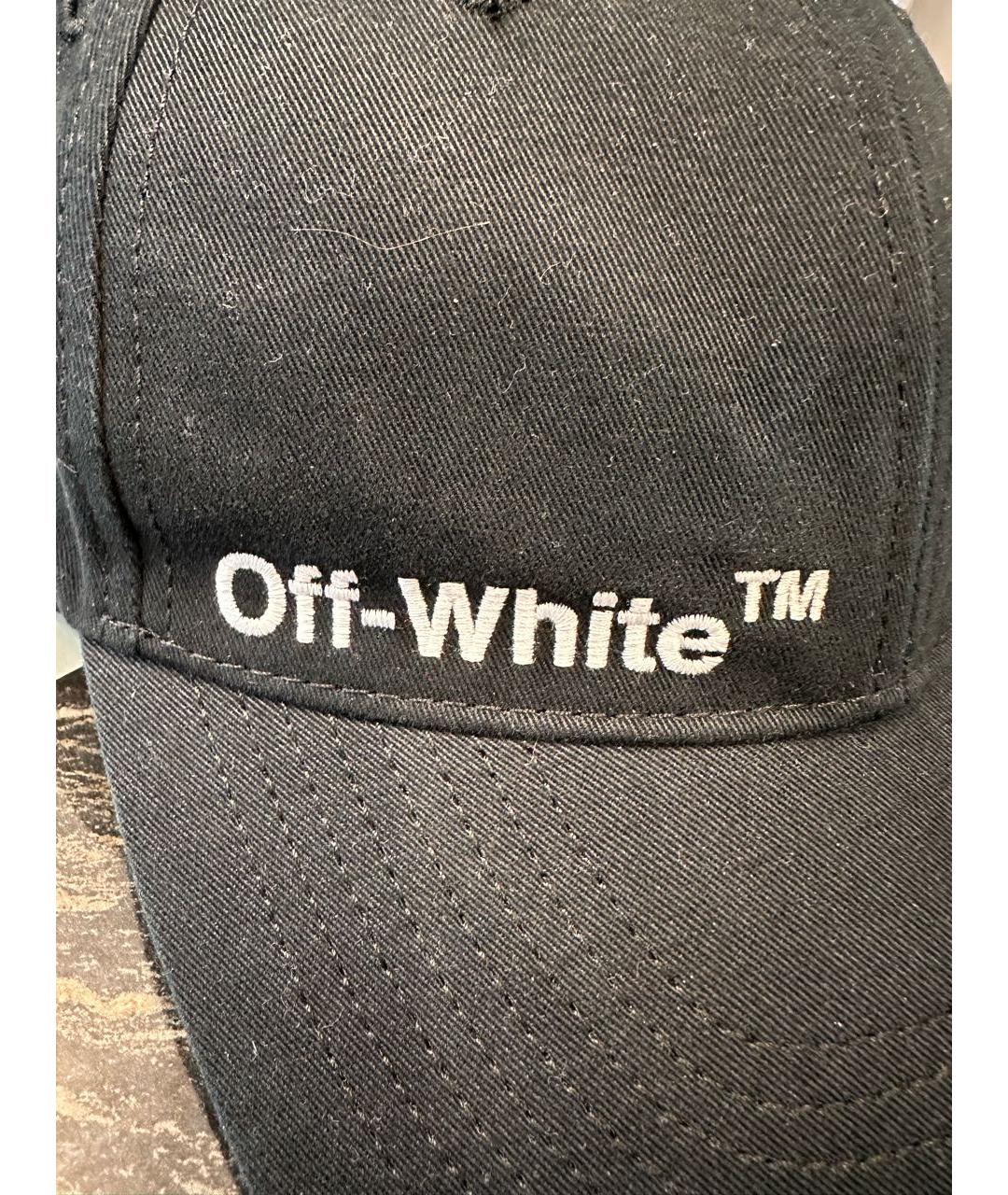 OFF-WHITE Черная хлопковая кепка/бейсболка, фото 4