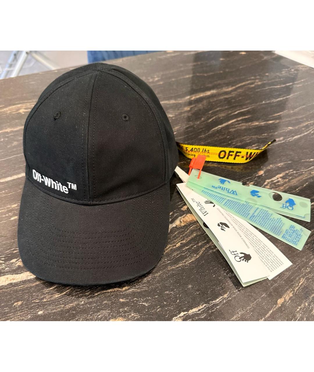 OFF-WHITE Черная хлопковая кепка/бейсболка, фото 5