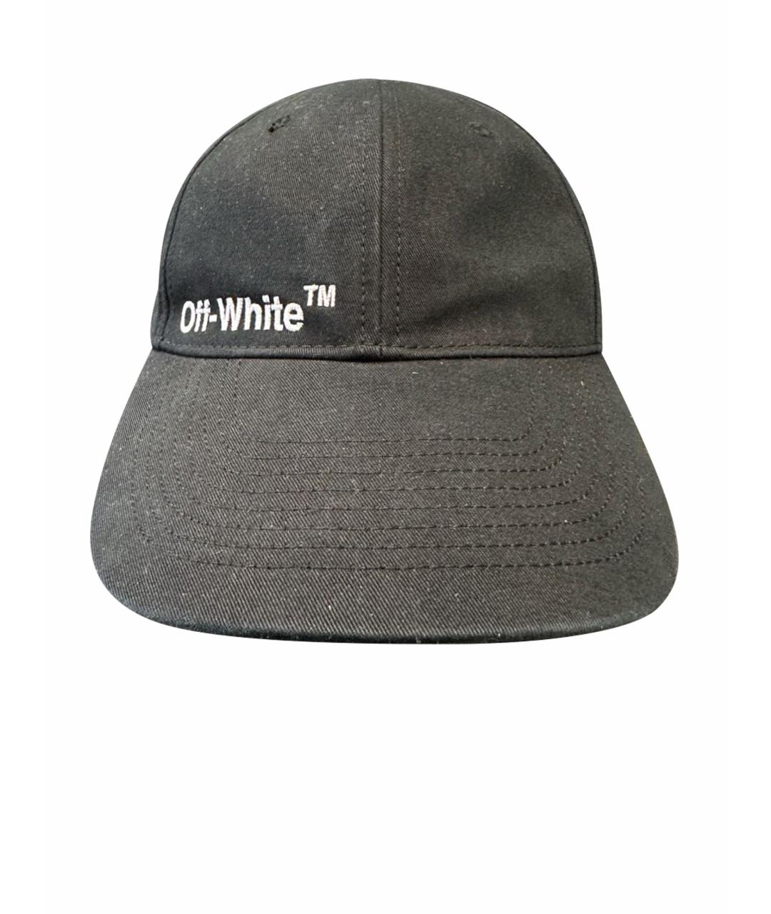 OFF-WHITE Черная хлопковая кепка/бейсболка, фото 1
