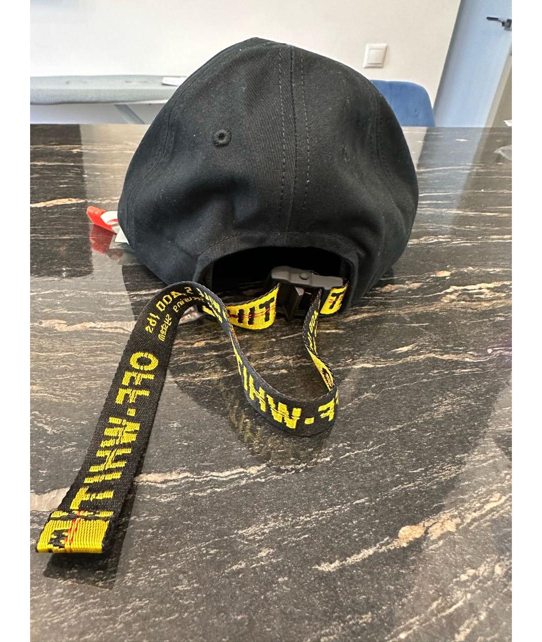 OFF-WHITE Черная хлопковая кепка/бейсболка, фото 7