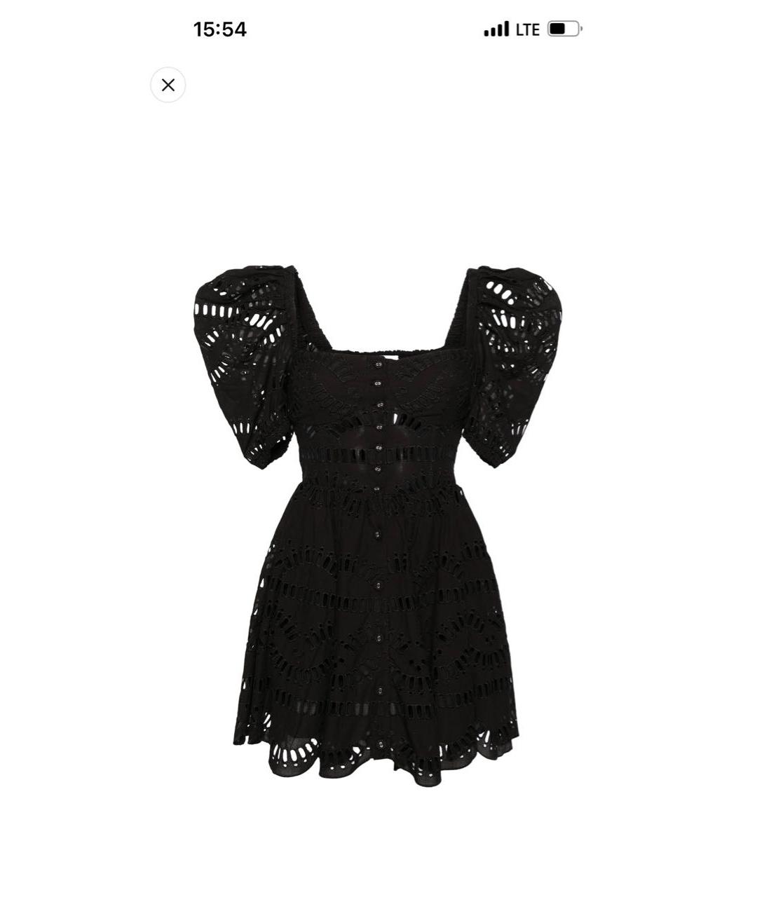 CHARO RUIZ Черное хлопковое коктейльное платье, фото 9