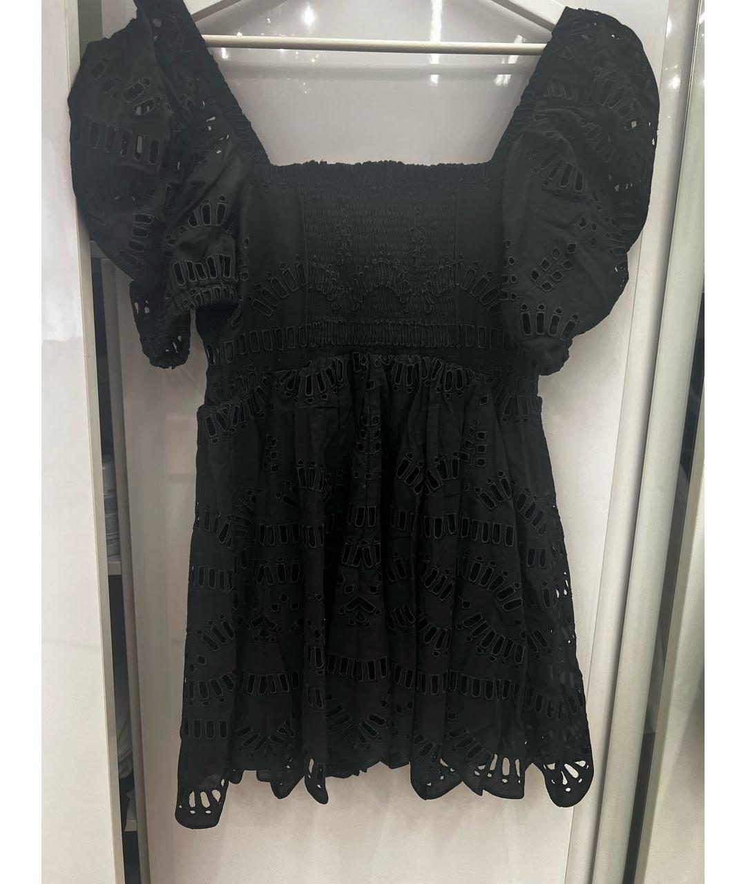 CHARO RUIZ Черное хлопковое коктейльное платье, фото 5