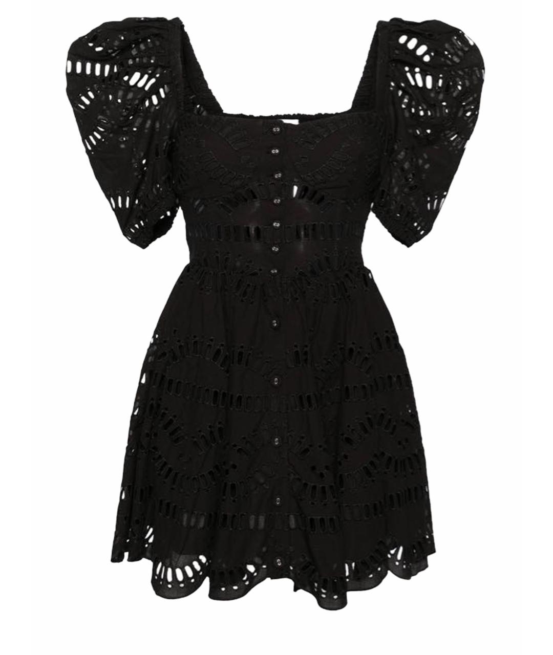 CHARO RUIZ Черное хлопковое коктейльное платье, фото 1