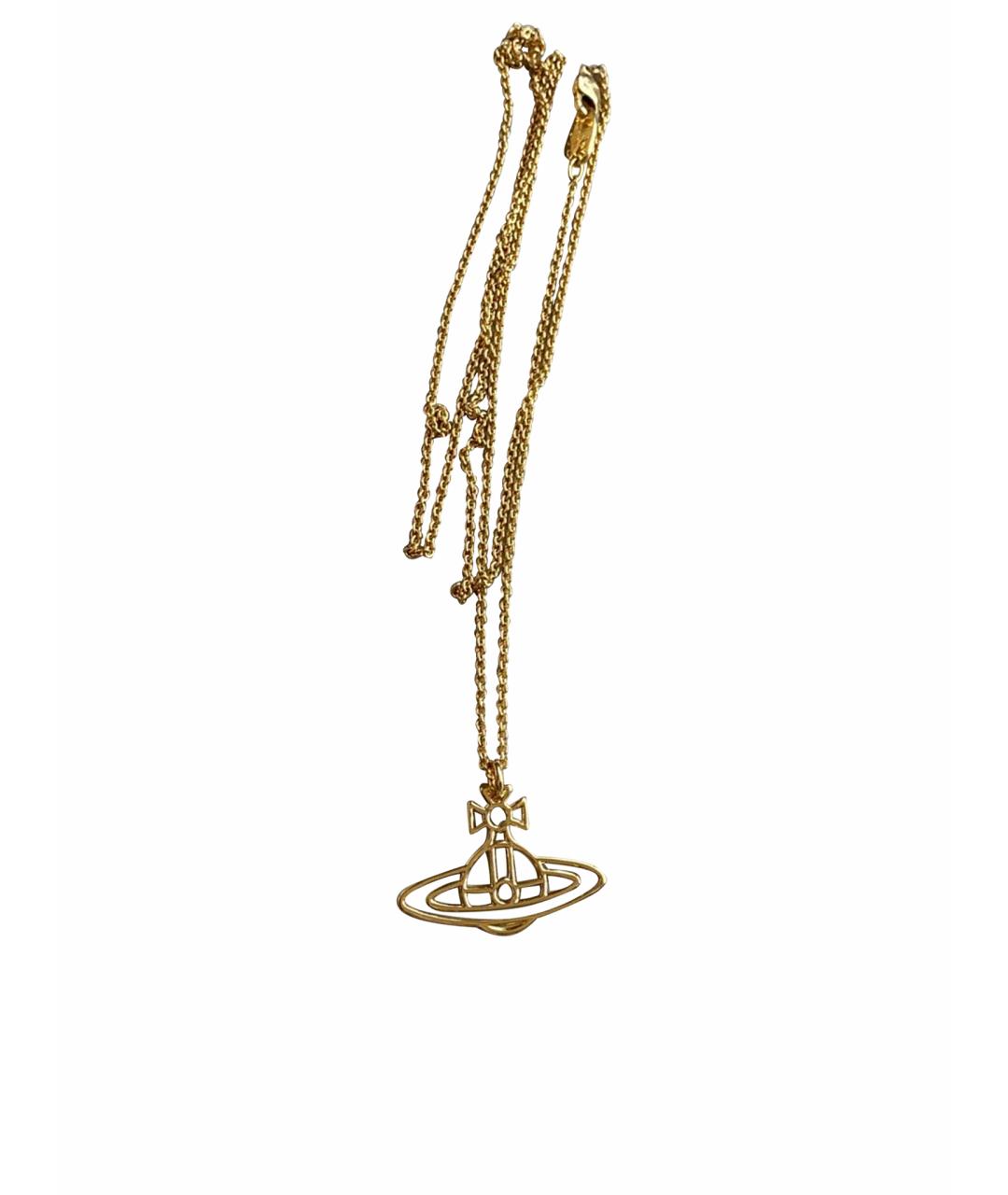 VIVIENNE WESTWOOD Золотая латунная цепочка/подвеска, фото 1