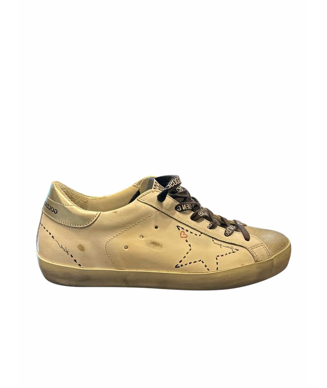 GOLDEN GOOSE DELUXE BRAND Белые кожаные кеды, фото 1