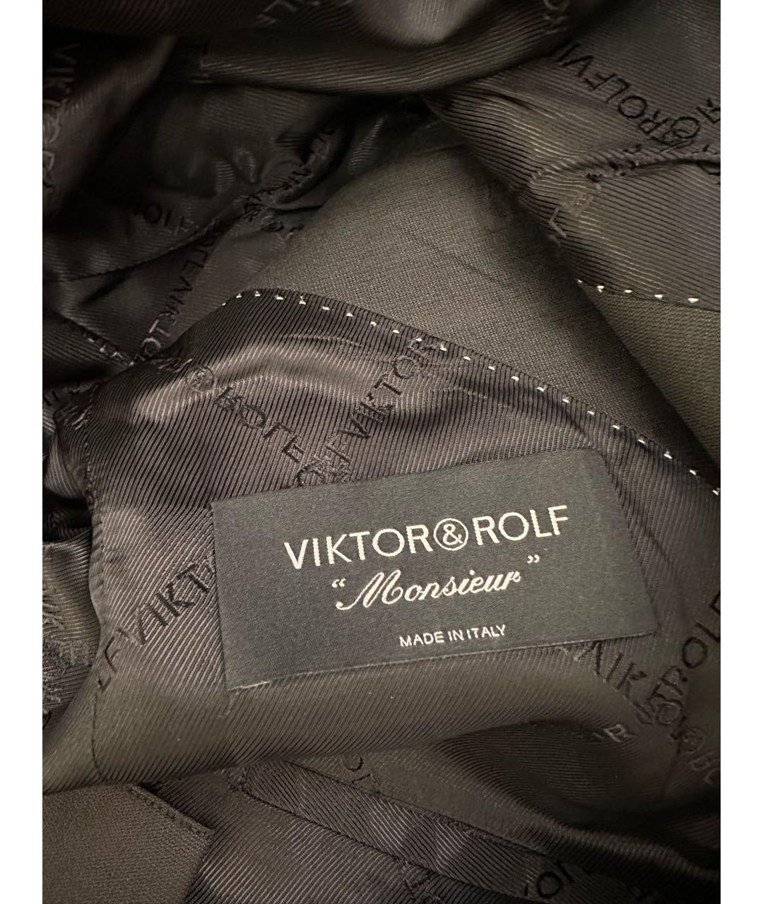 VIKTOR & ROLF Черный шерстяной пиджак, фото 5