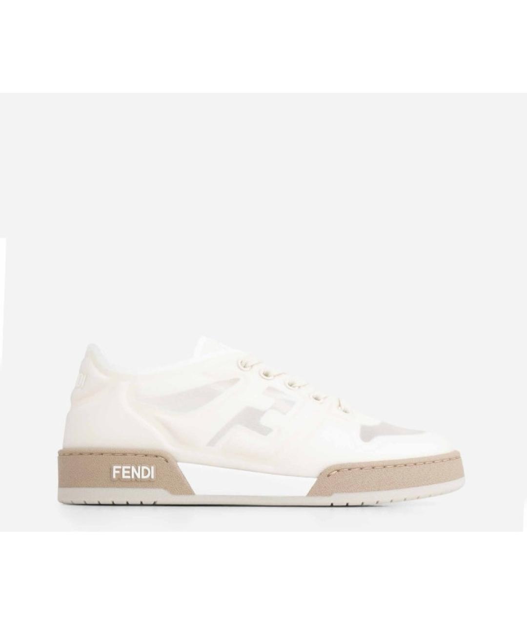 FENDI Бежевые кеды, фото 5