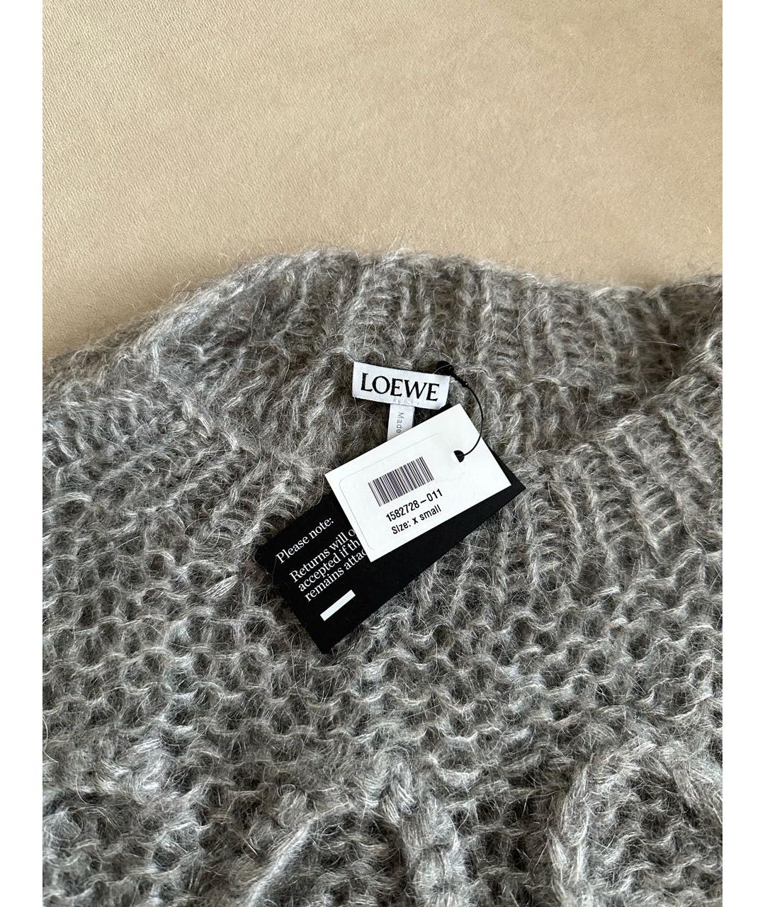 LOEWE Серый шерстяной джемпер / свитер, фото 3