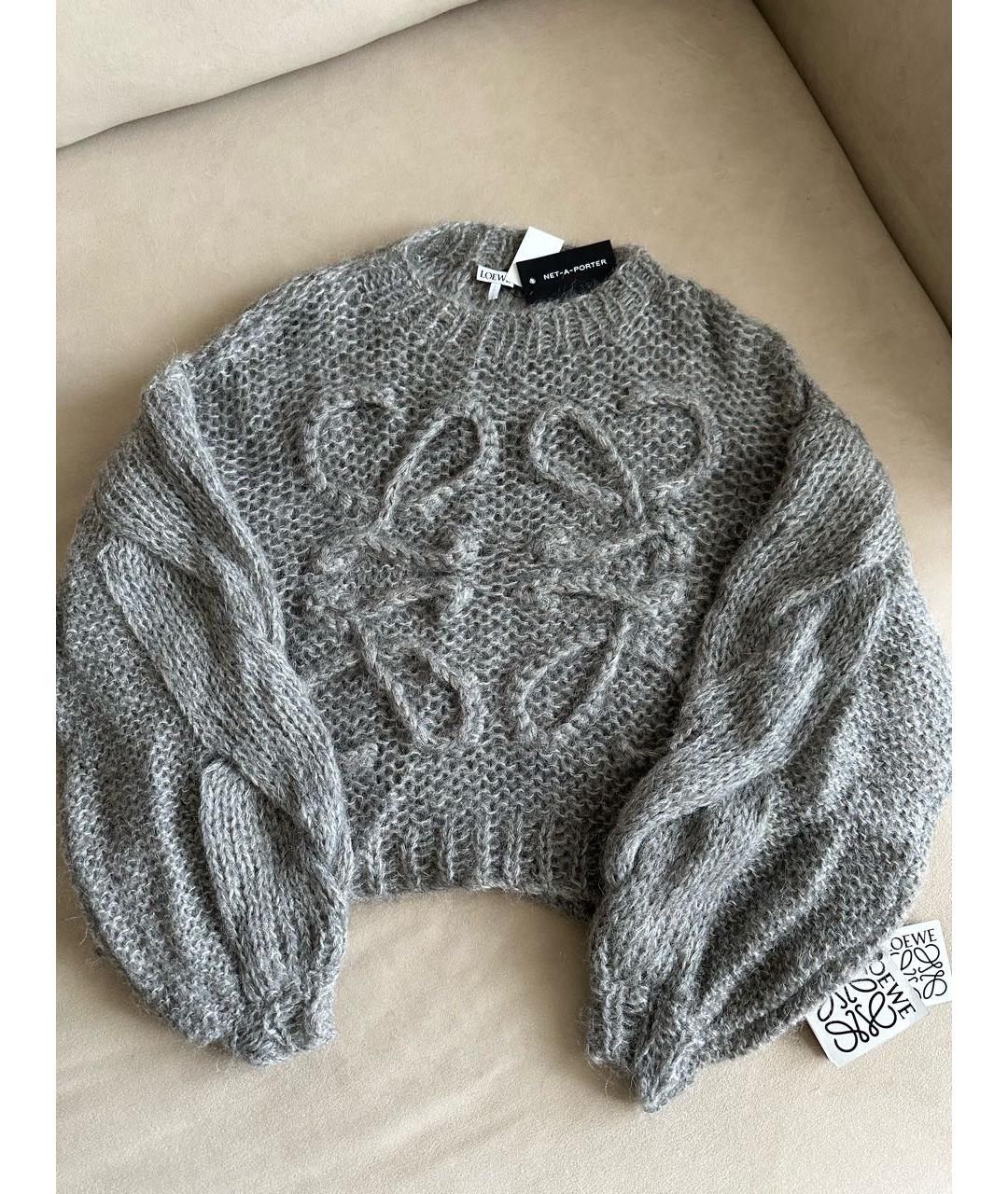 LOEWE Серый шерстяной джемпер / свитер, фото 2