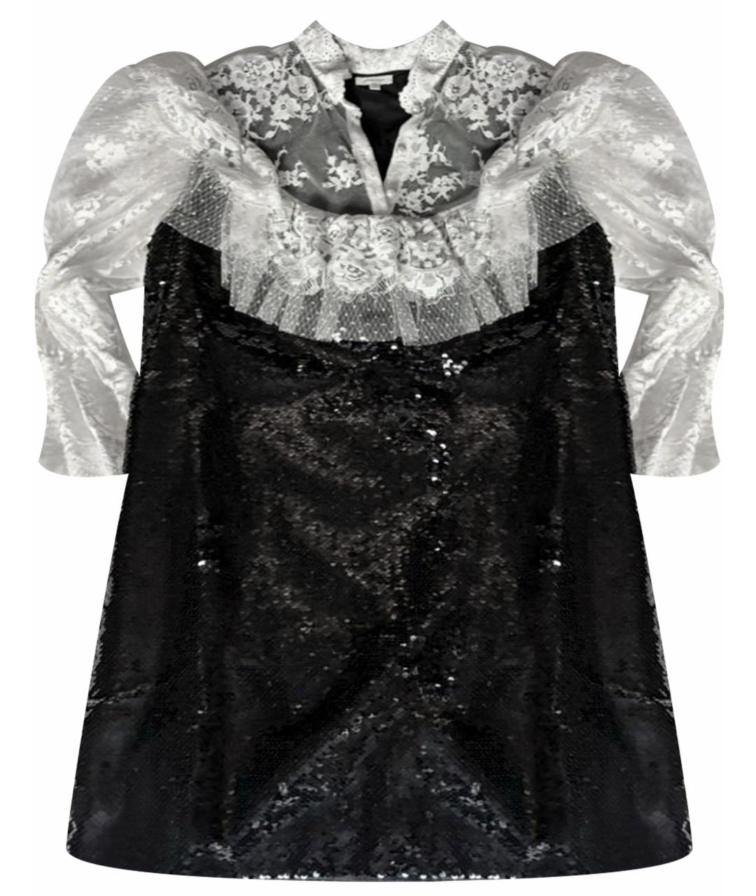 MANOUSH Черное хлопковое коктейльное платье, фото 1
