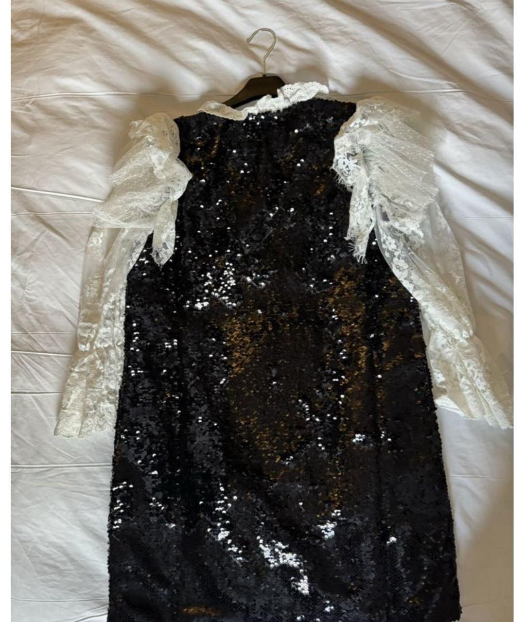 MANOUSH Черное хлопковое коктейльное платье, фото 2
