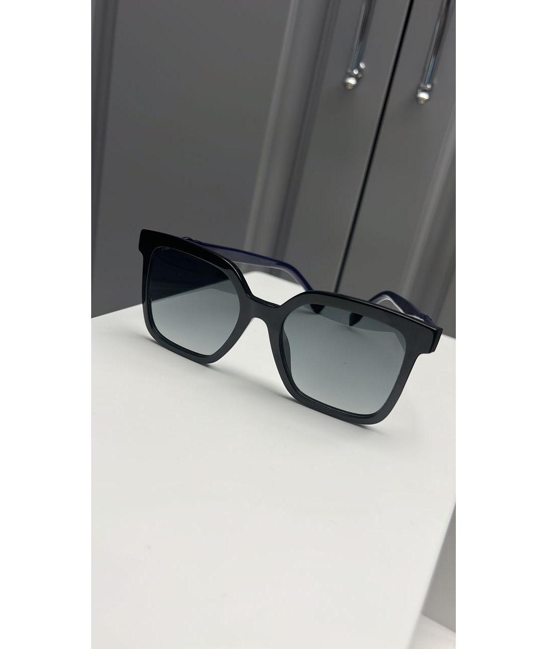 FENDI Темно-синие пластиковые солнцезащитные очки, фото 9