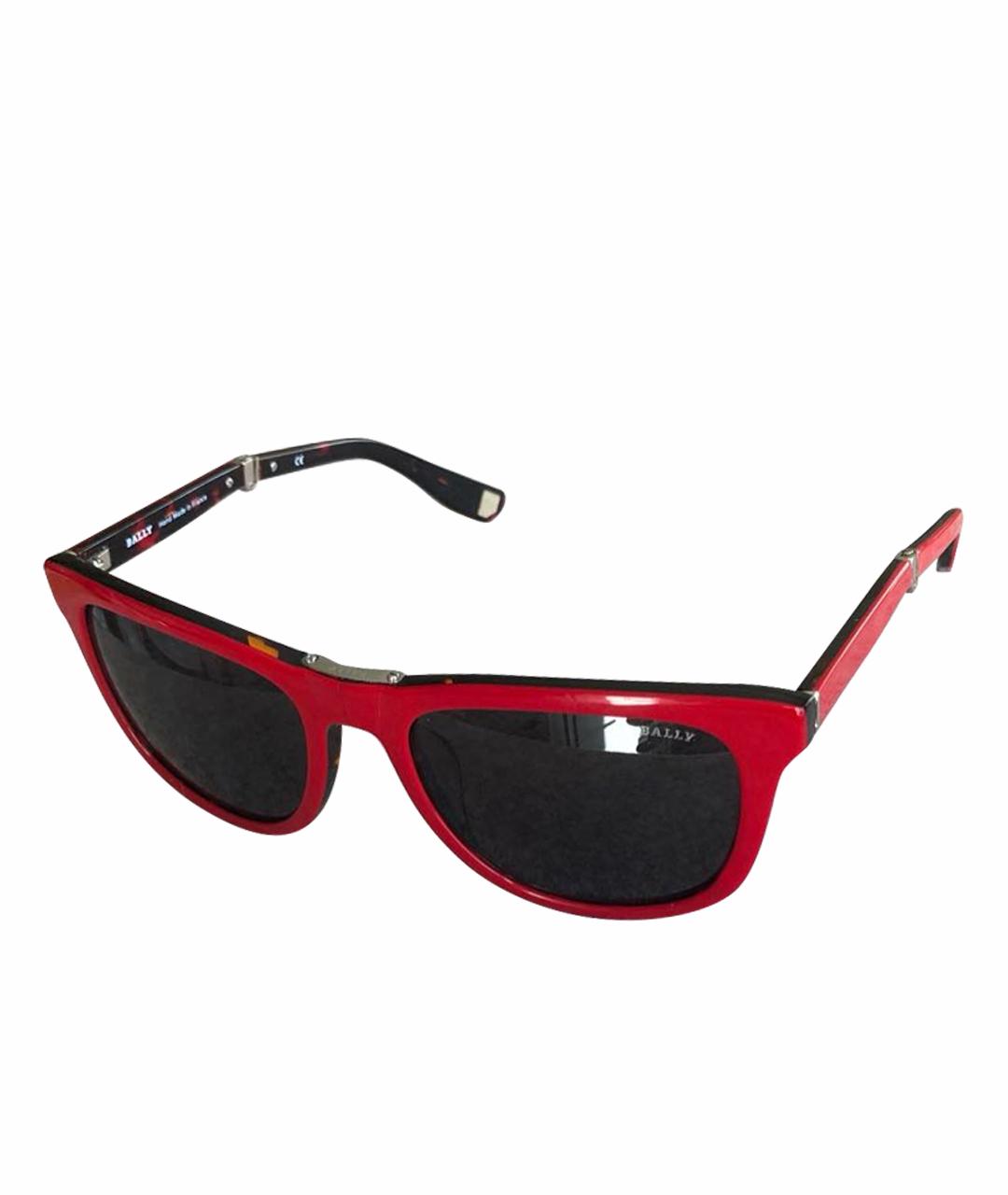 BALLY Красные пластиковые солнцезащитные очки, фото 1
