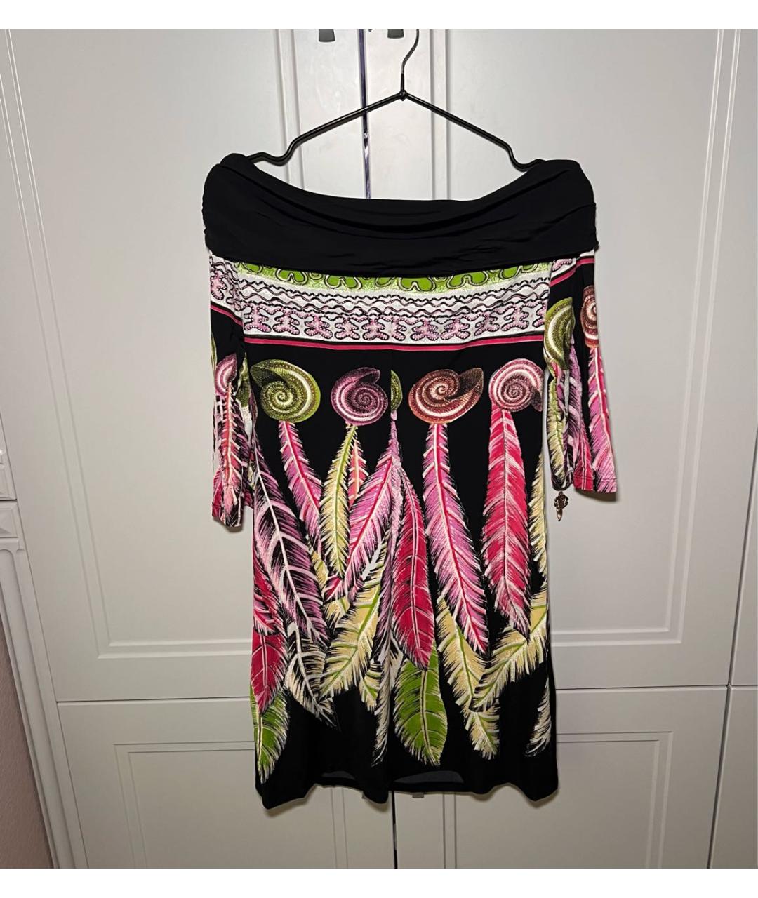 ROBERTO CAVALLI Мульти полиамидовое коктейльное платье, фото 5