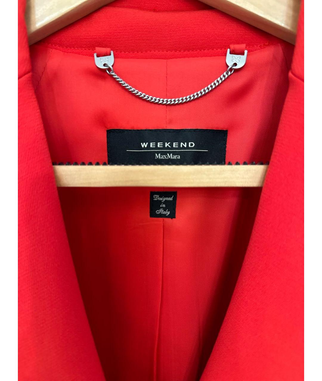 WEEKEND MAX MARA Красный полиэстеровый жакет/пиджак, фото 3