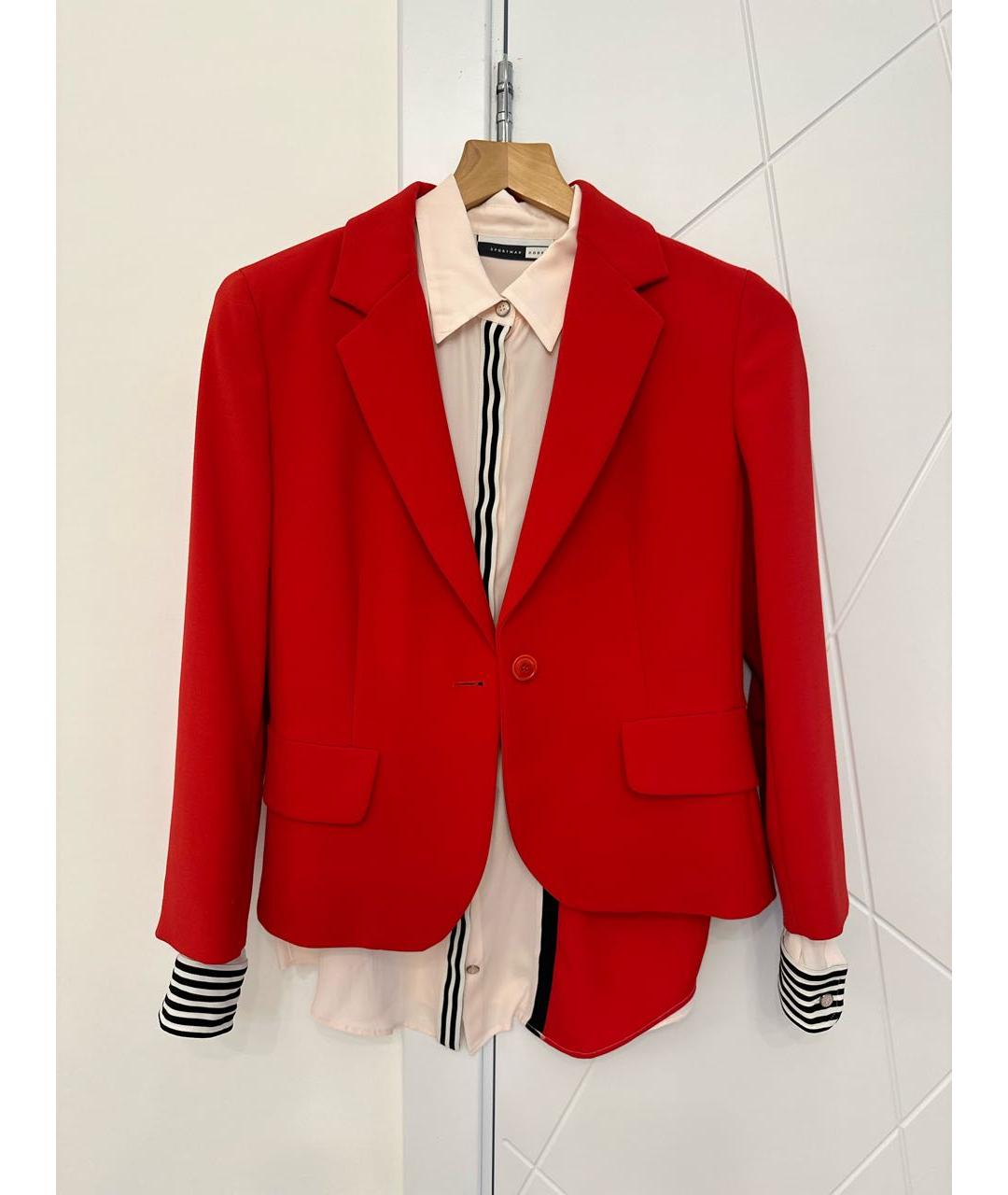 WEEKEND MAX MARA Красный полиэстеровый жакет/пиджак, фото 5