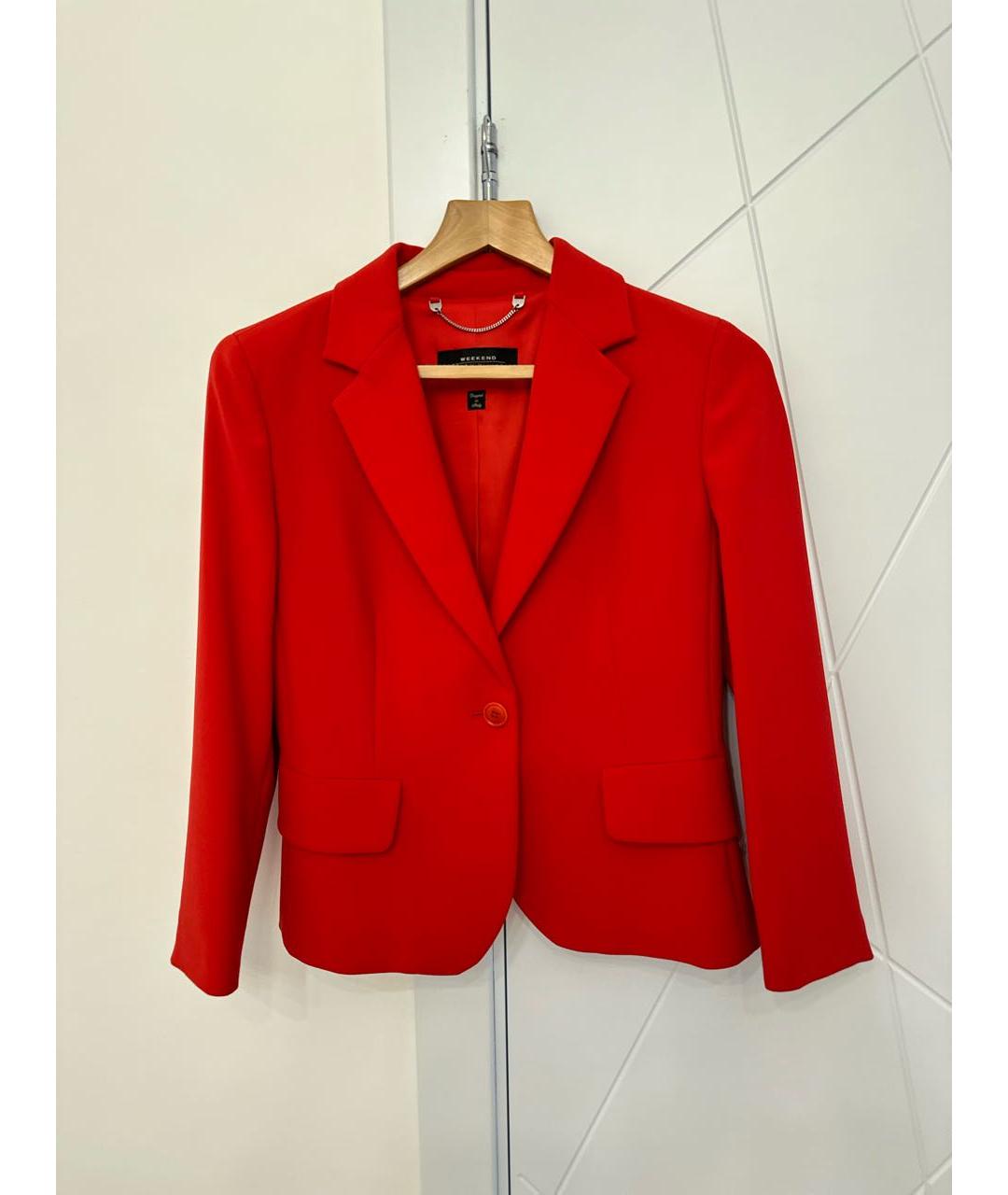 WEEKEND MAX MARA Красный полиэстеровый жакет/пиджак, фото 9