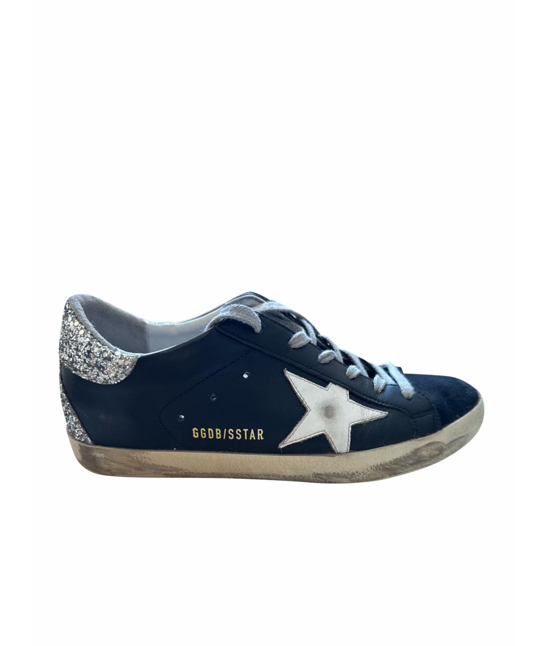 GOLDEN GOOSE DELUXE BRAND Черные кожаные кеды, фото 1