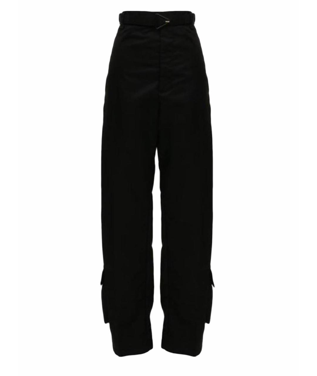 BOTTEGA VENETA Черные полиамидовые брюки широкие, фото 1