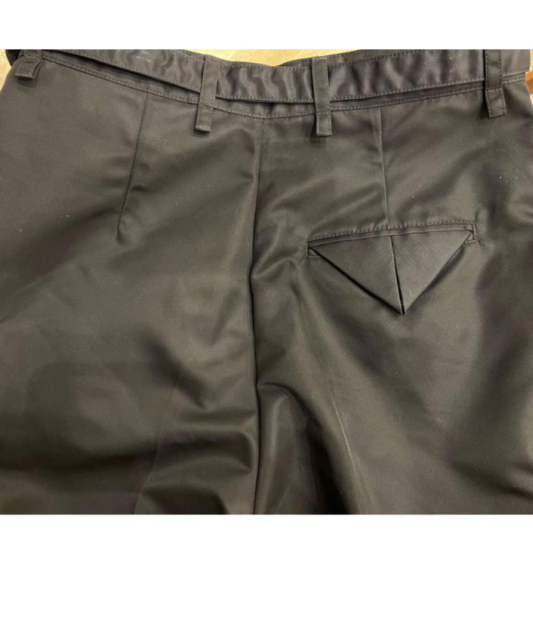 BOTTEGA VENETA Черные полиамидовые брюки широкие, фото 6