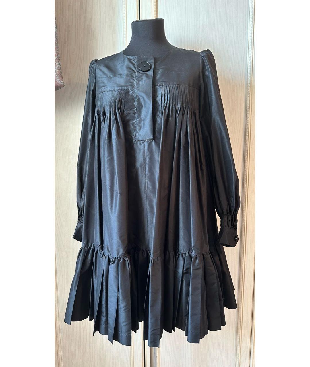 CHLOE Черное шелковое платье, фото 8
