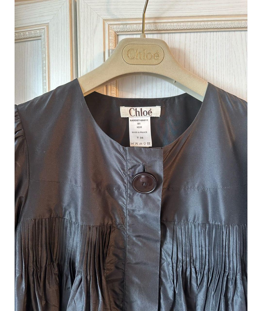 CHLOE Черное шелковое платье, фото 3