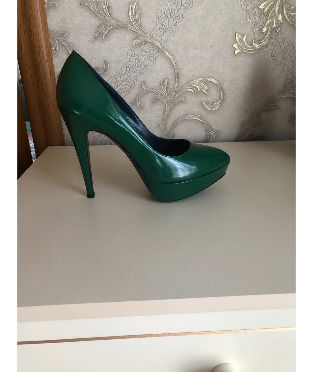 POLLINI Зеленые туфли из лакированной кожи, фото 4