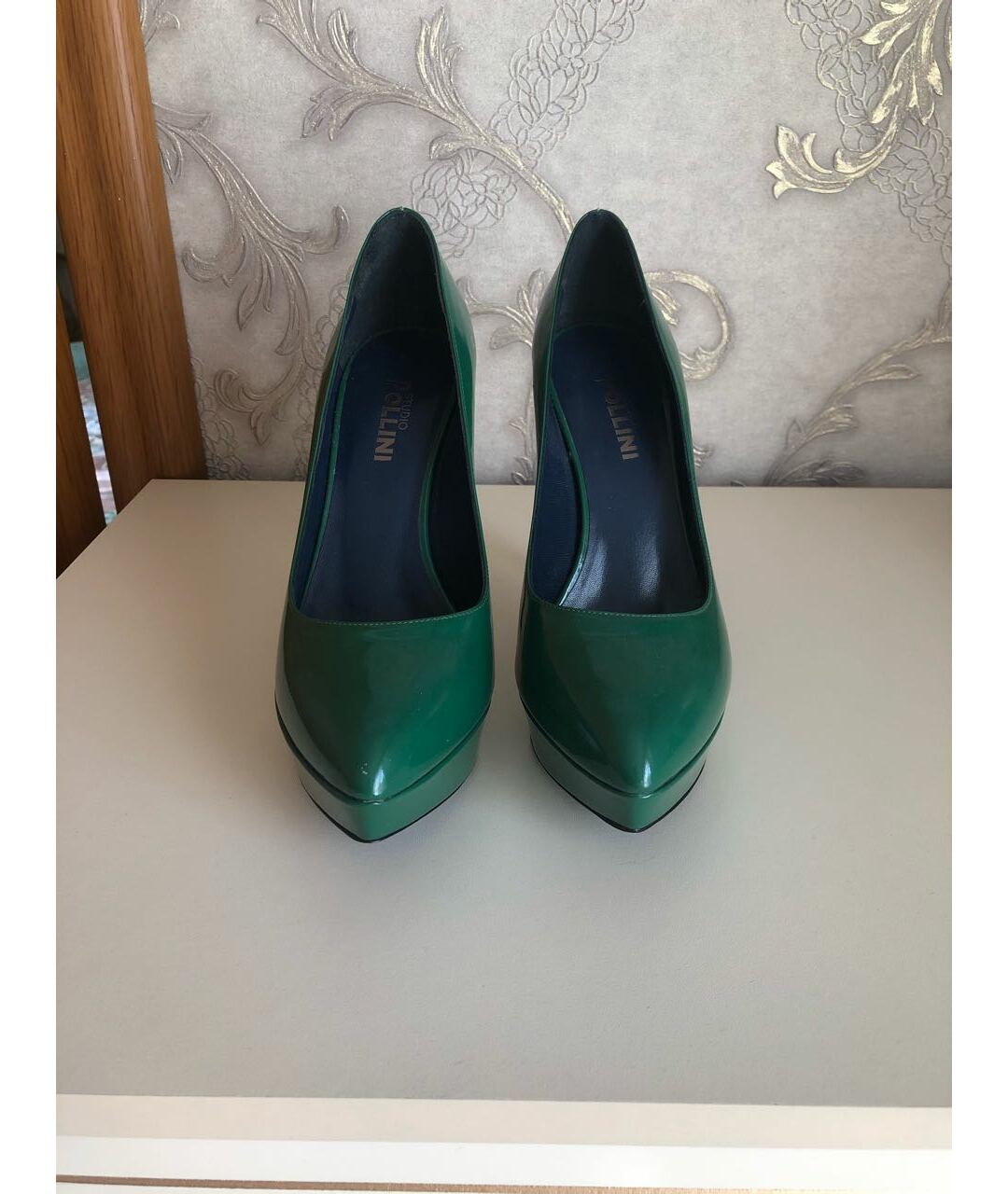 POLLINI Зеленые туфли из лакированной кожи, фото 2