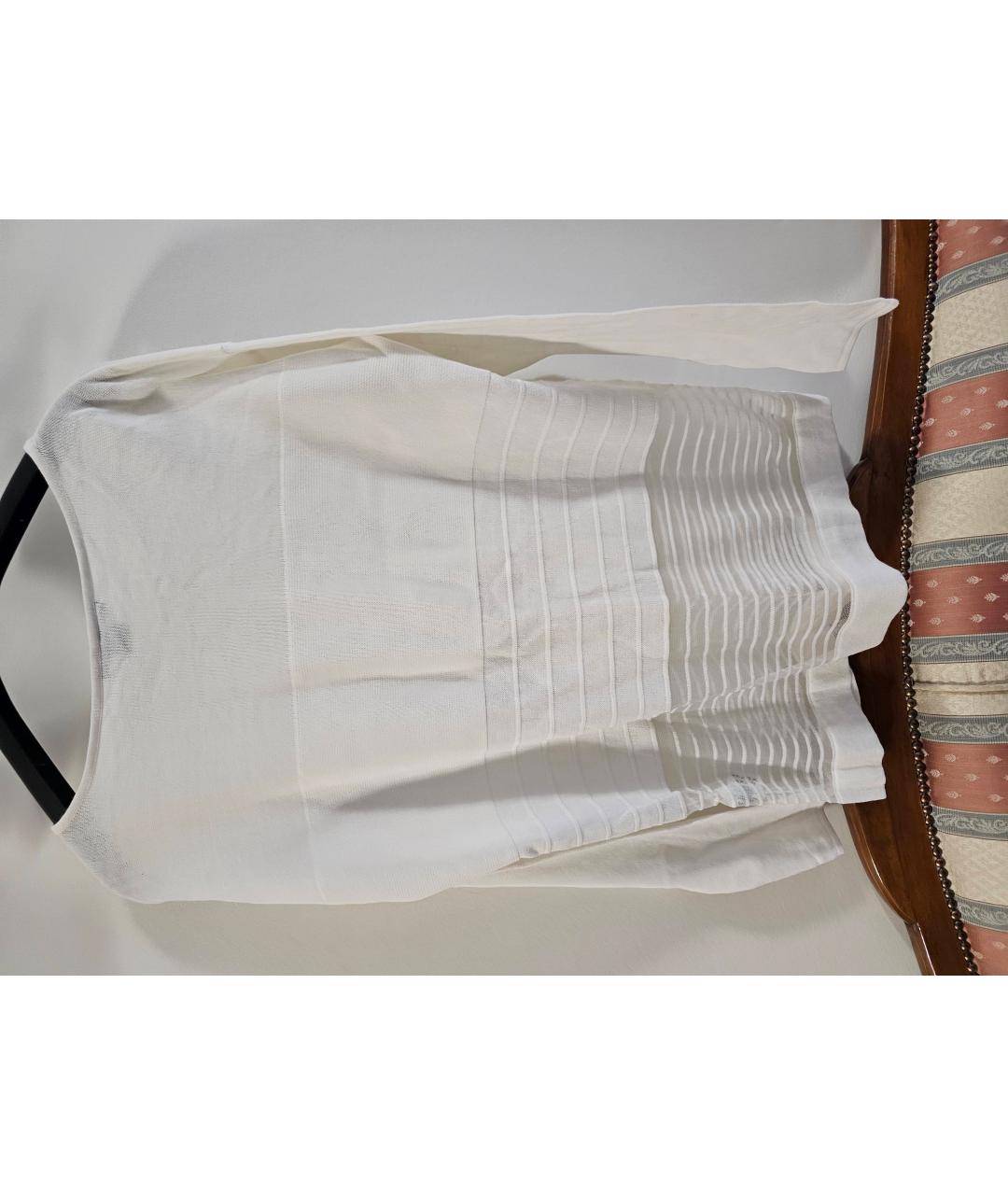 ARMANI EXCHANGE Белый хлопковый джемпер / свитер, фото 2