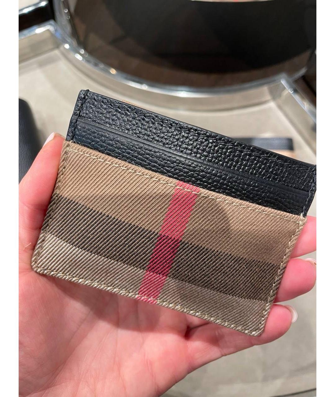 BURBERRY Бежевый кожаный кардхолдер, фото 9
