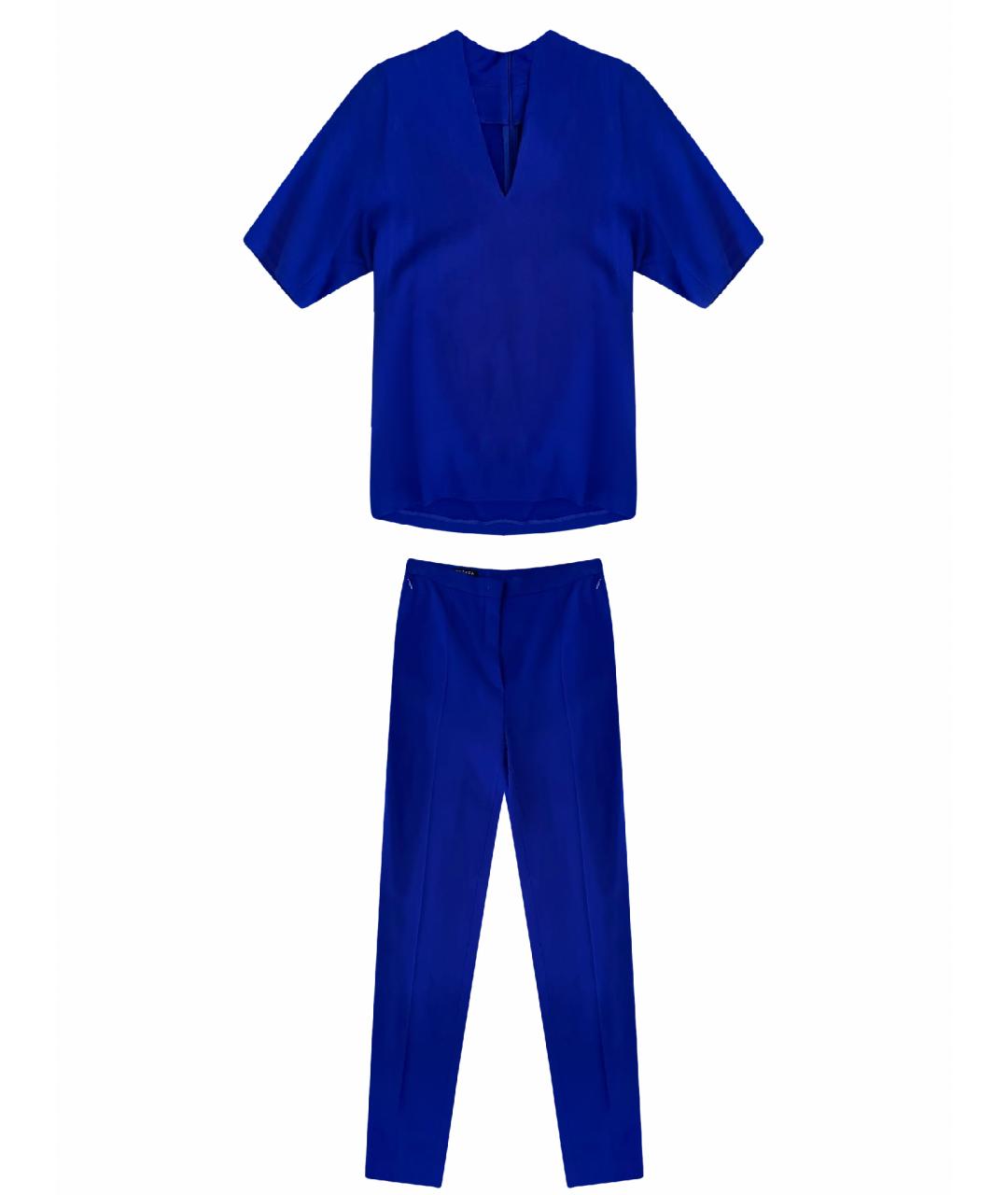 ESCADA Синий шерстяной костюм с брюками, фото 1