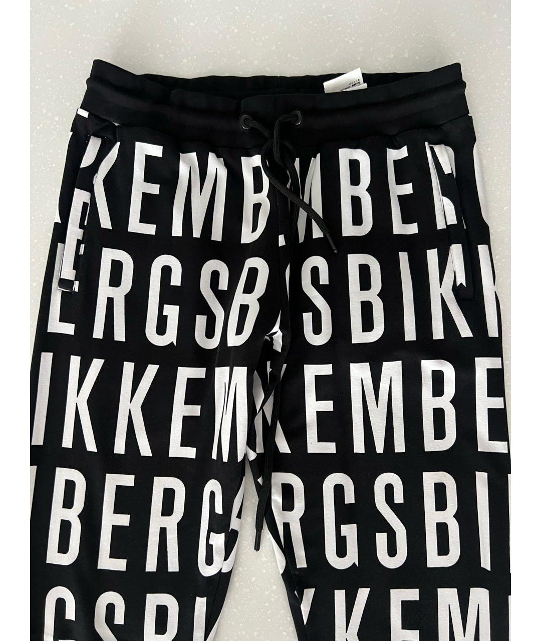 BIKKEMBERGS Черные хлопковые прямые брюки, фото 8