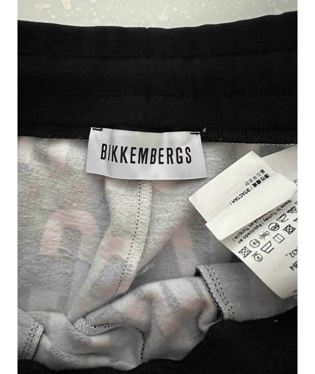 BIKKEMBERGS Черные хлопковые прямые брюки, фото 3