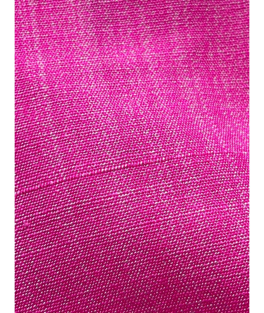 JACQUEMUS Розовые шелковые прямые брюки, фото 6
