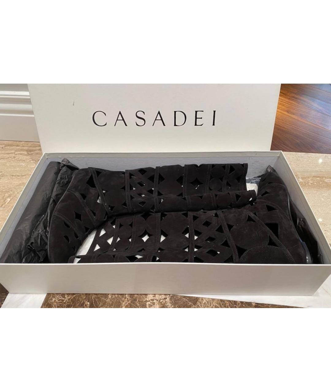 CASADEI Черные замшевые сапоги, фото 6