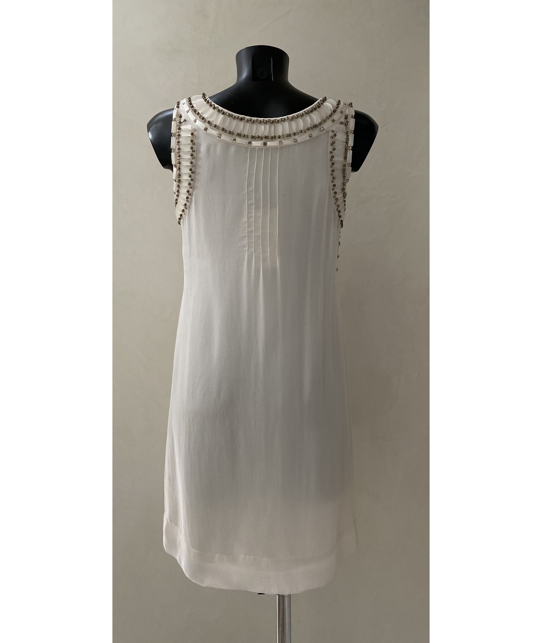 ALBERTA FERRETTI Белое шелковое платье, фото 4