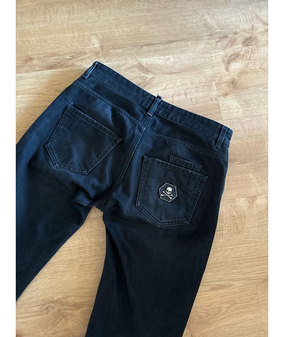 PHILIPP PLEIN Черные хлопковые джинсы, фото 3