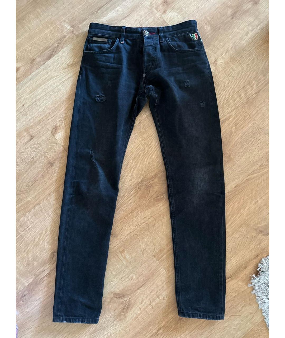 PHILIPP PLEIN Черные хлопковые джинсы, фото 5