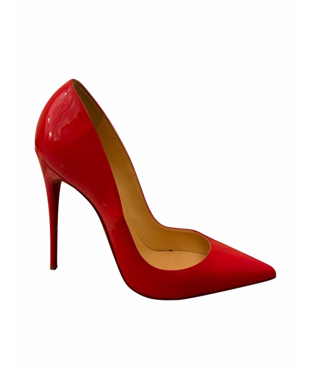 CHRISTIAN LOUBOUTIN Красные туфли из лакированной кожи, фото 1