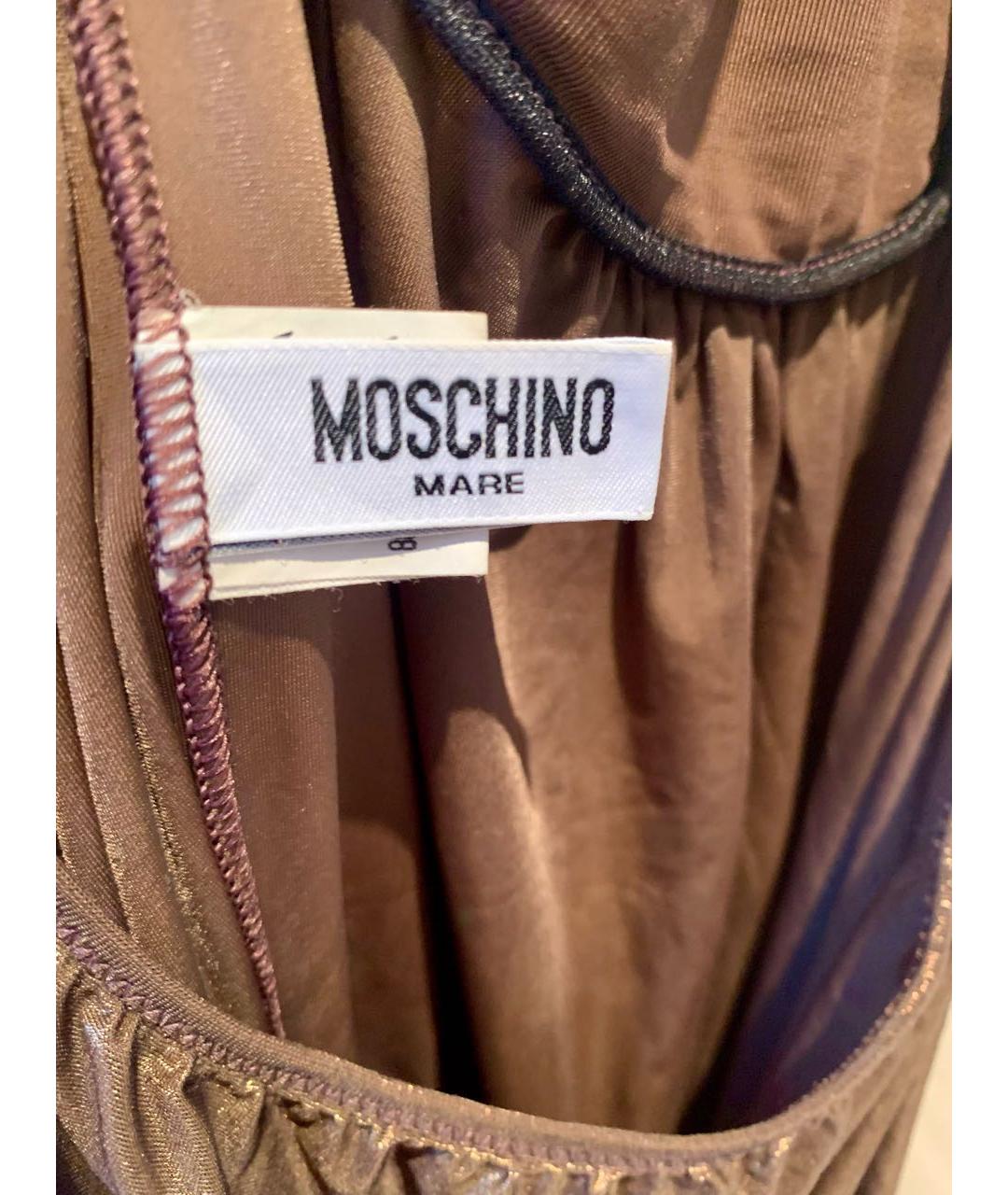 MOSCHINO Коричневая полиамидовая туника, фото 4