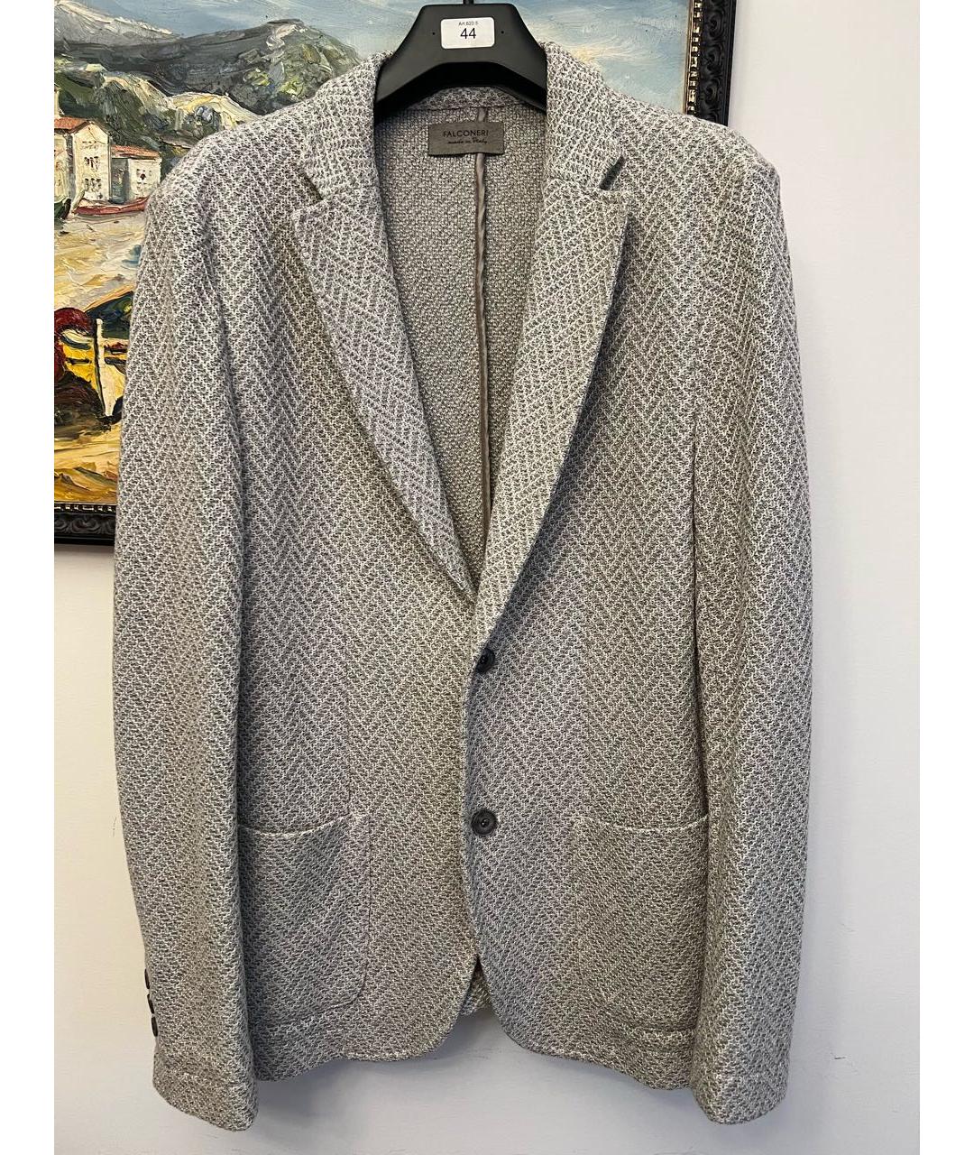 FALCONERI Серый хлопковый пиджак, фото 8