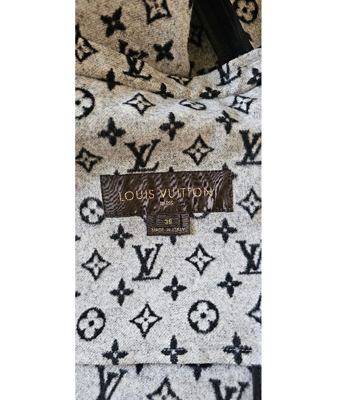 LOUIS VUITTON Черное шерстяное пальто, фото 3