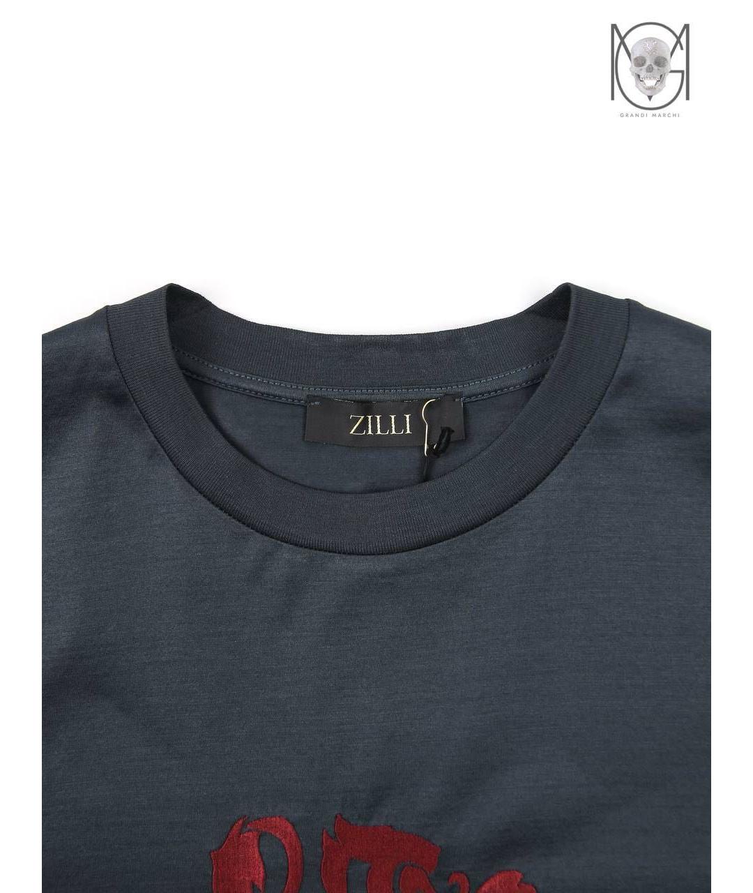 ZILLI Серая хлопковая футболка, фото 5