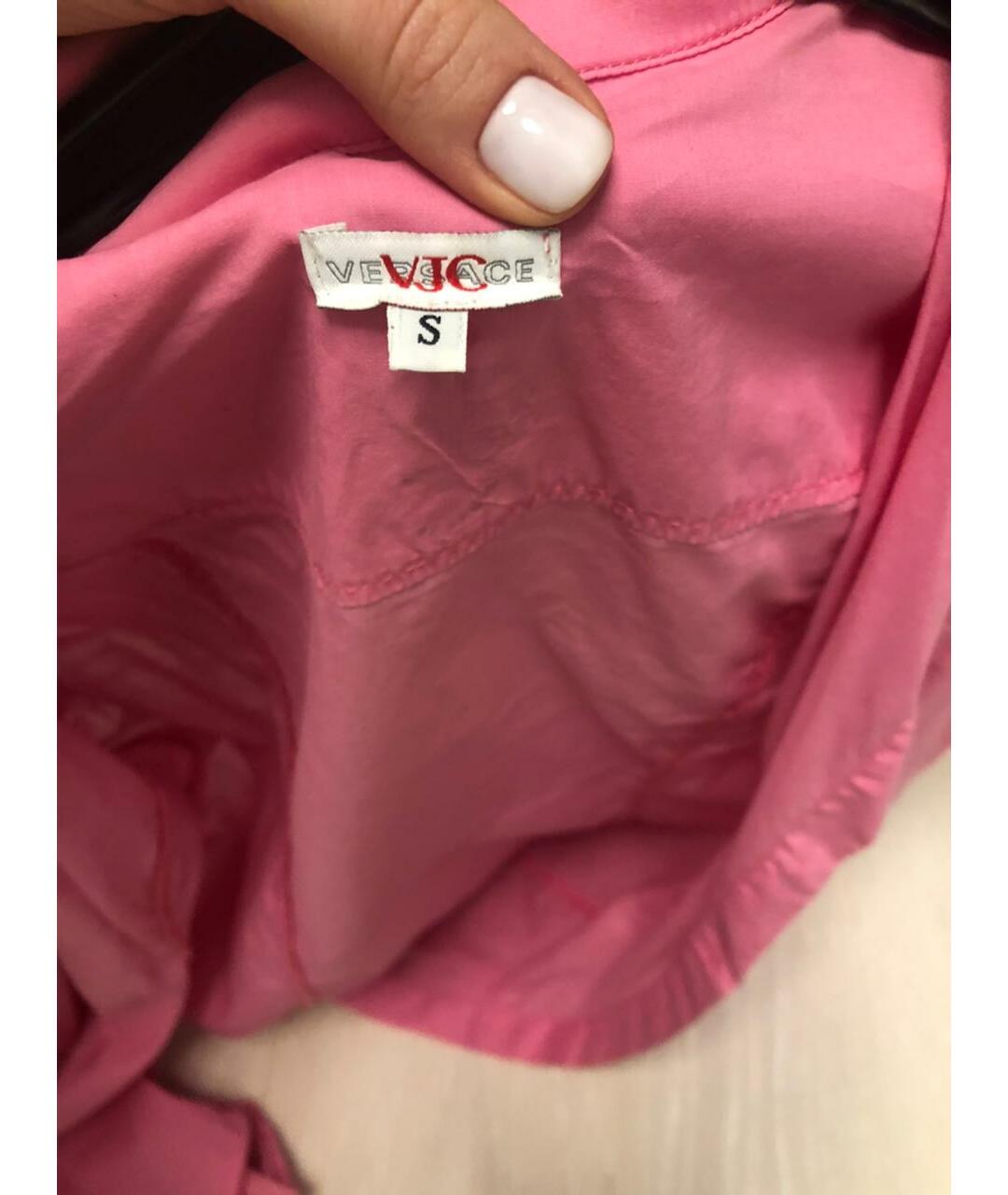 VERSACE JEANS COUTURE Розовая хлопковая рубашка, фото 3