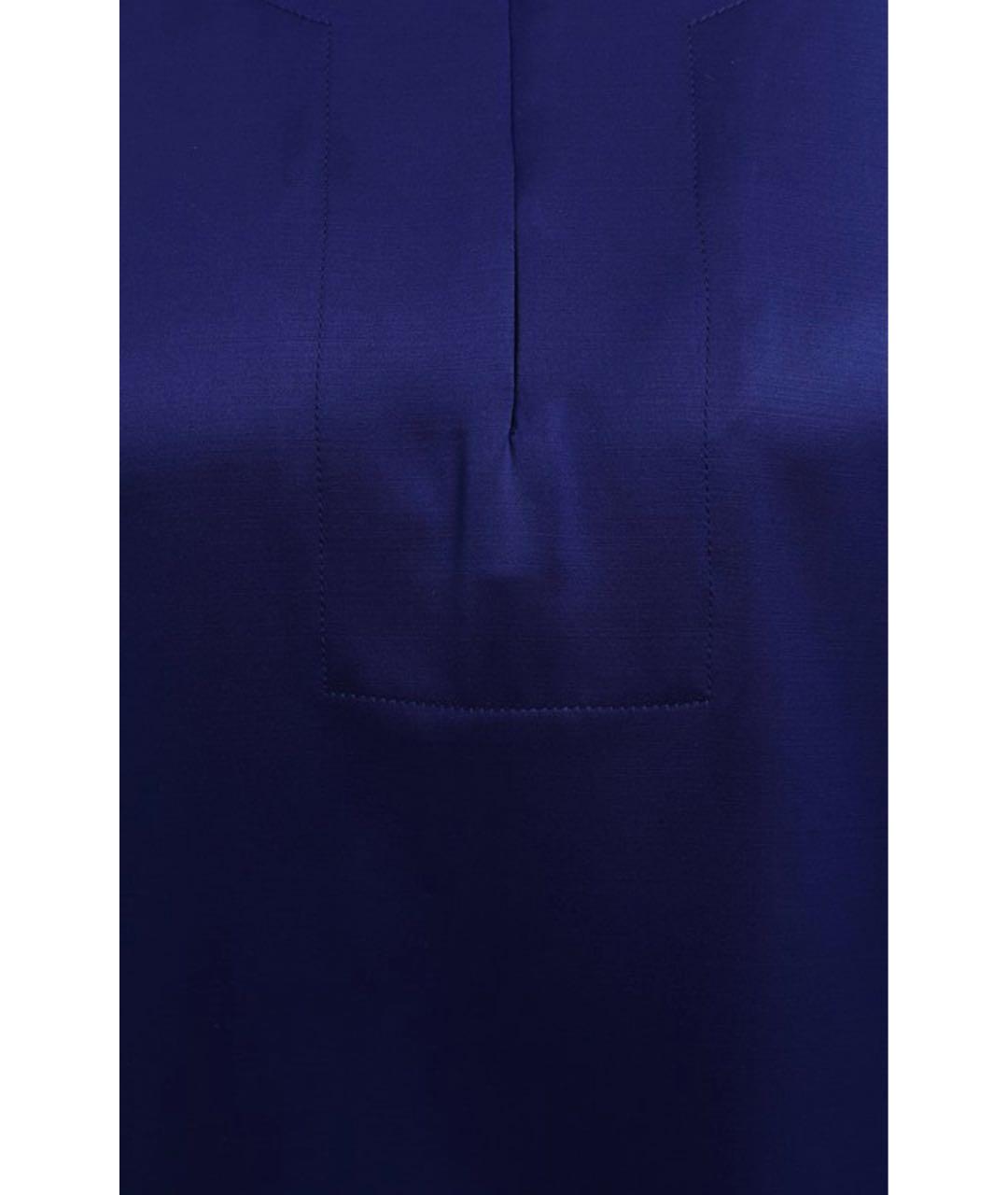 CELINE Синее шелковое платье, фото 4