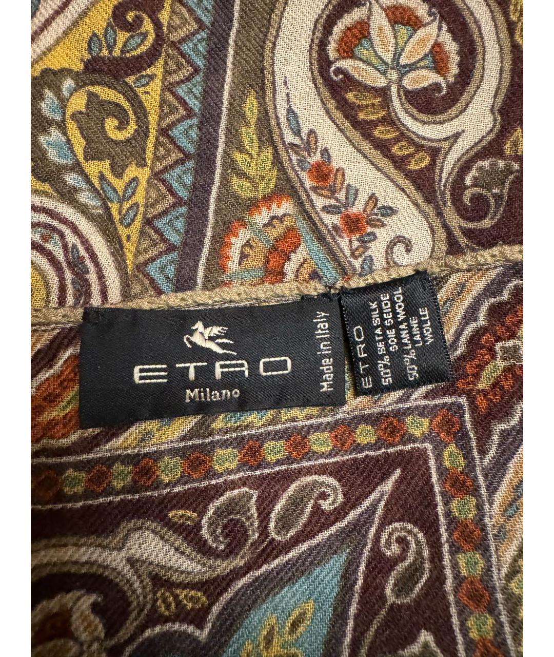 ETRO Мульти шерстяной шарф, фото 4