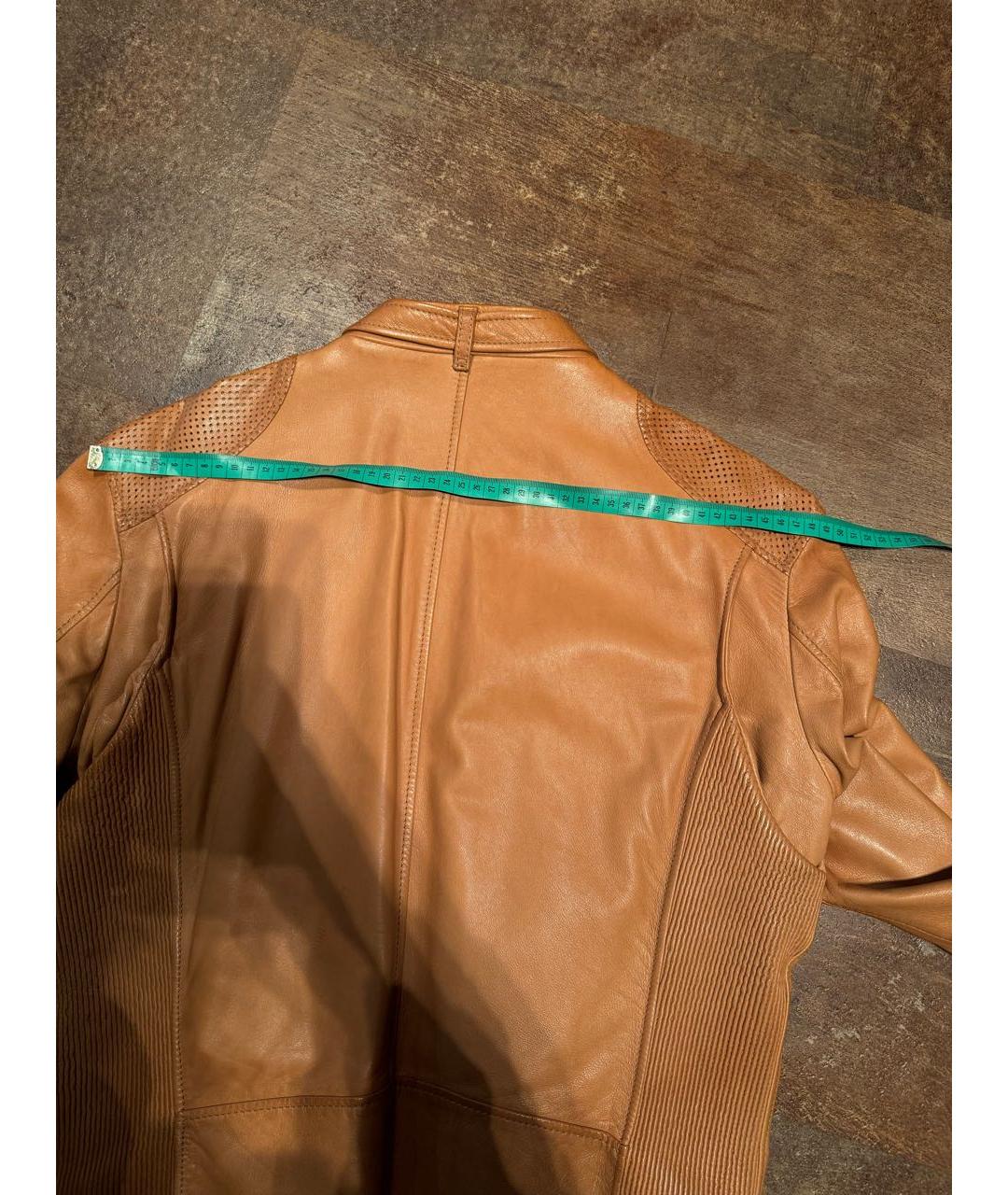 DSQUARED2 Коричневая кожаная куртка, фото 8