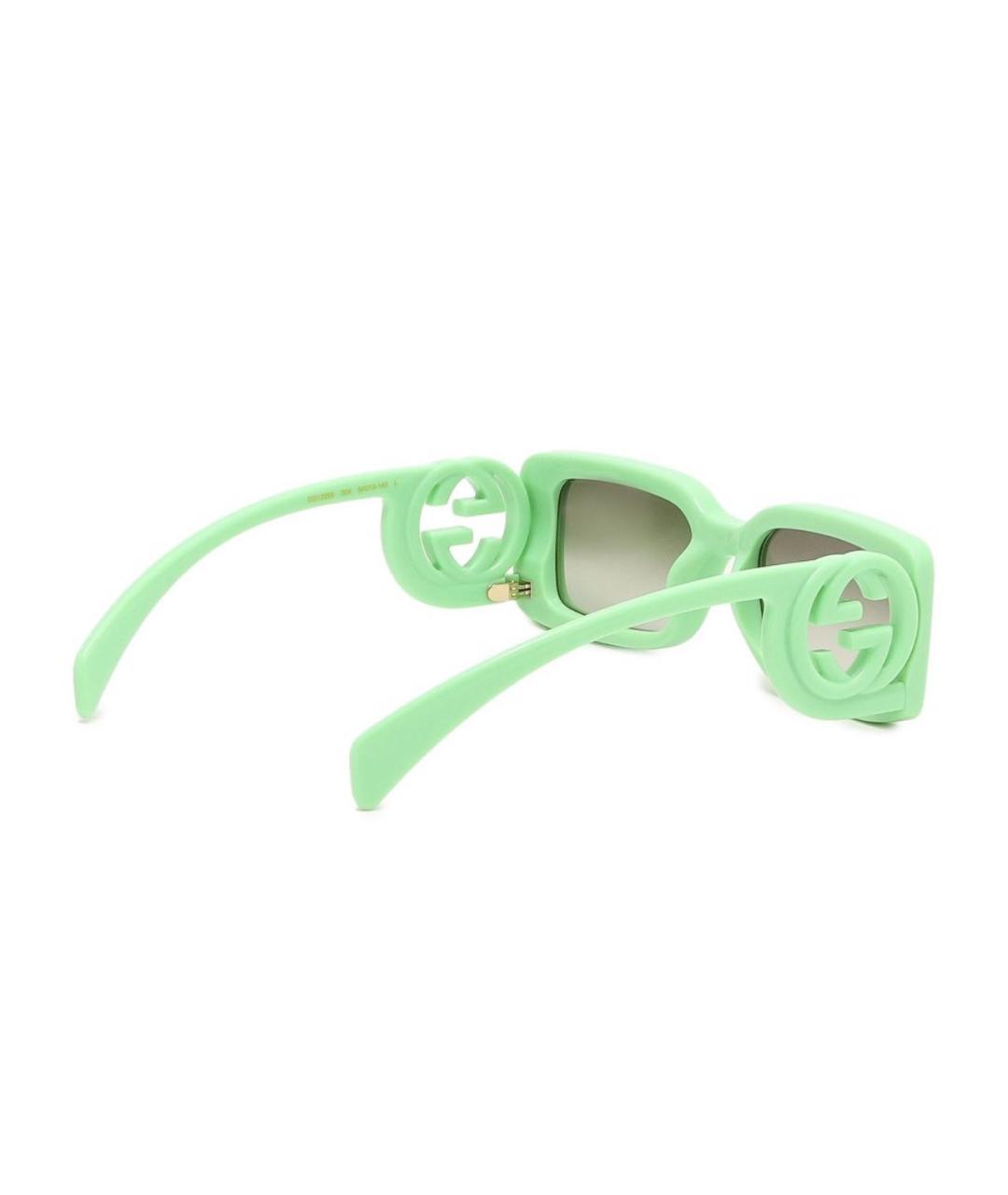 GUCCI Зеленые пластиковые солнцезащитные очки, фото 3