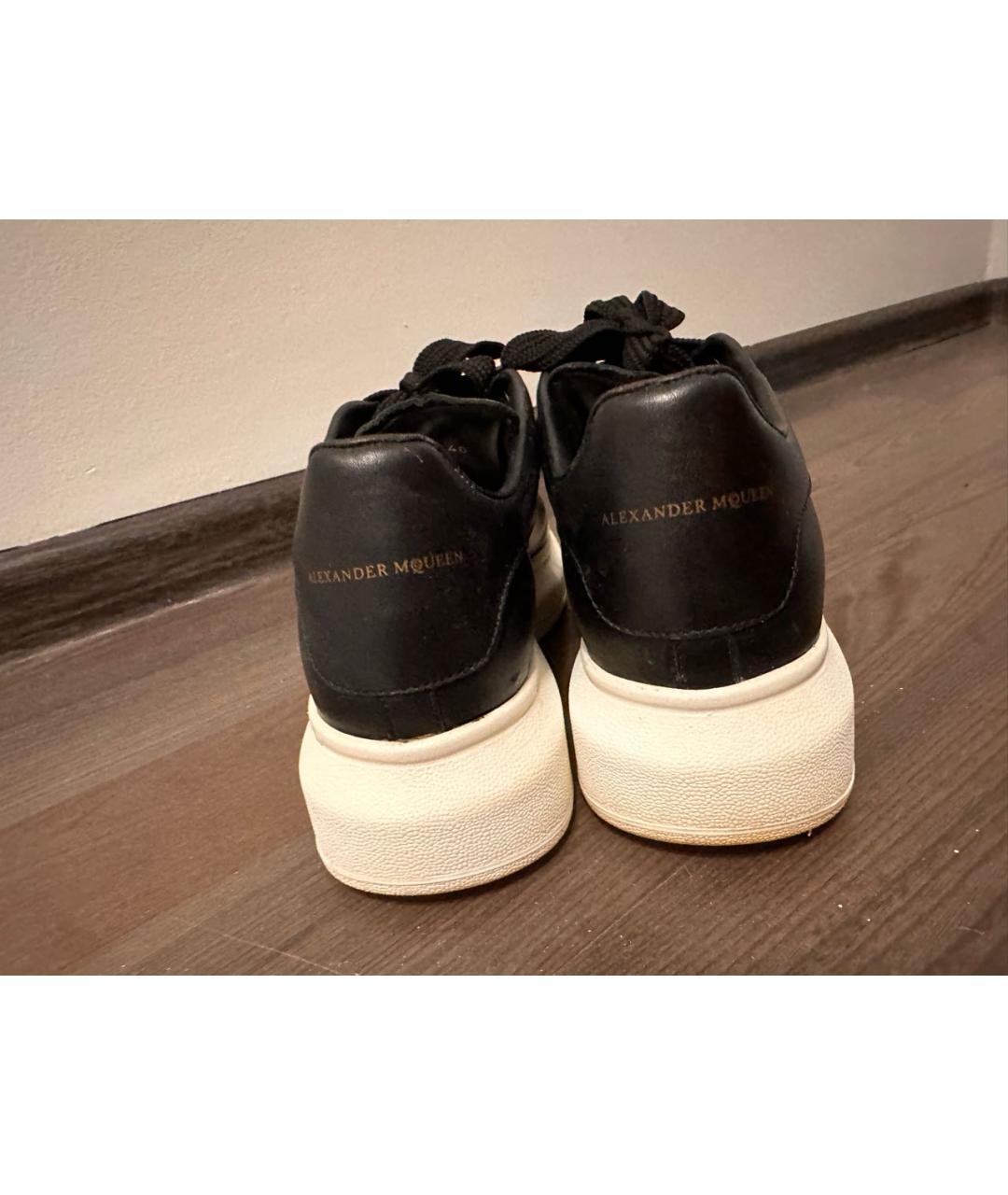 ALEXANDER MCQUEEN Черные кожаные кеды, фото 4